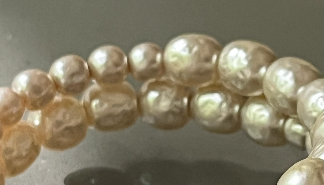 Miriam Haskell Floral Pearl Wrap Cuff Bracelet