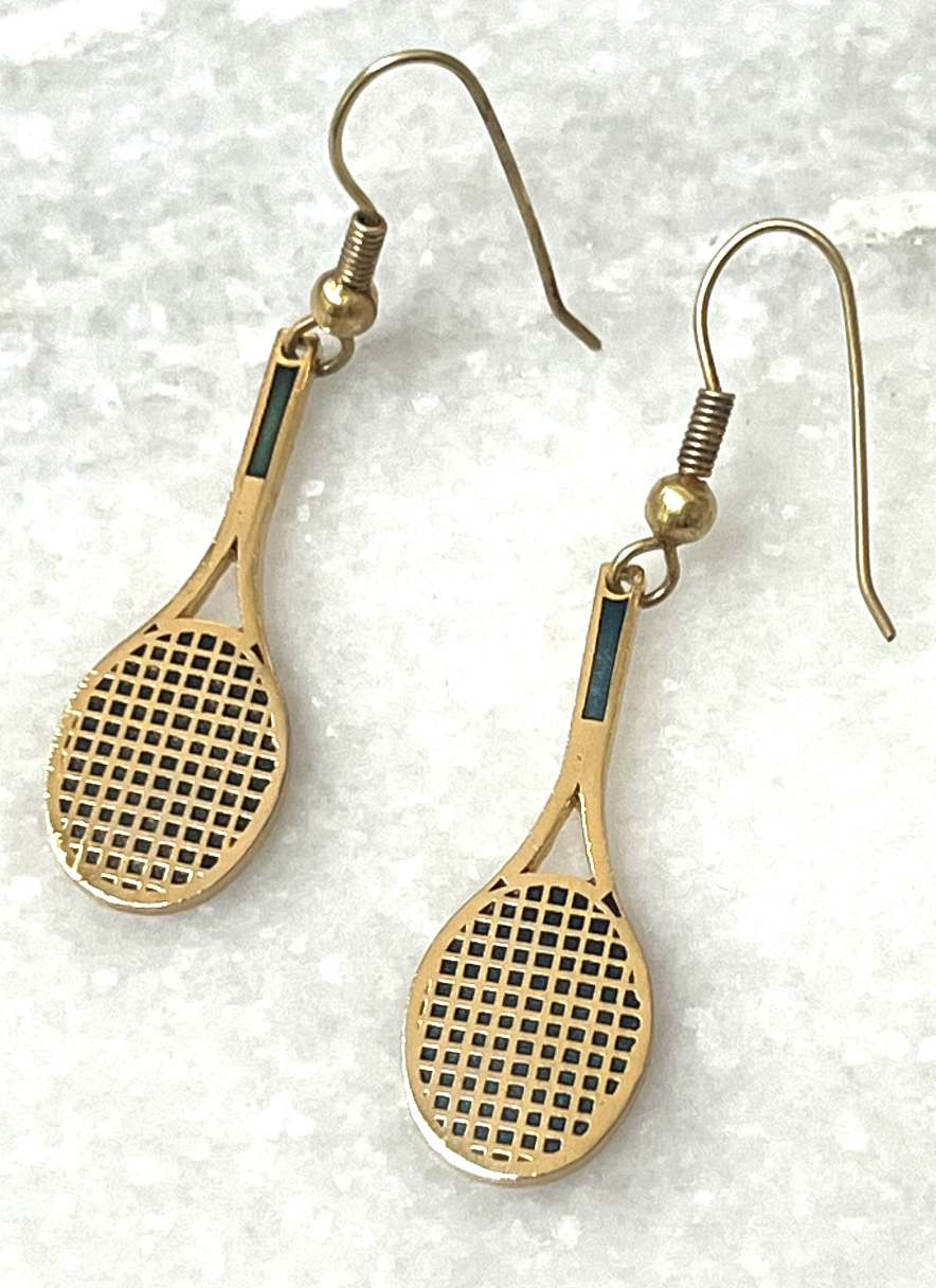Tennis Racquet Dangle Earrings