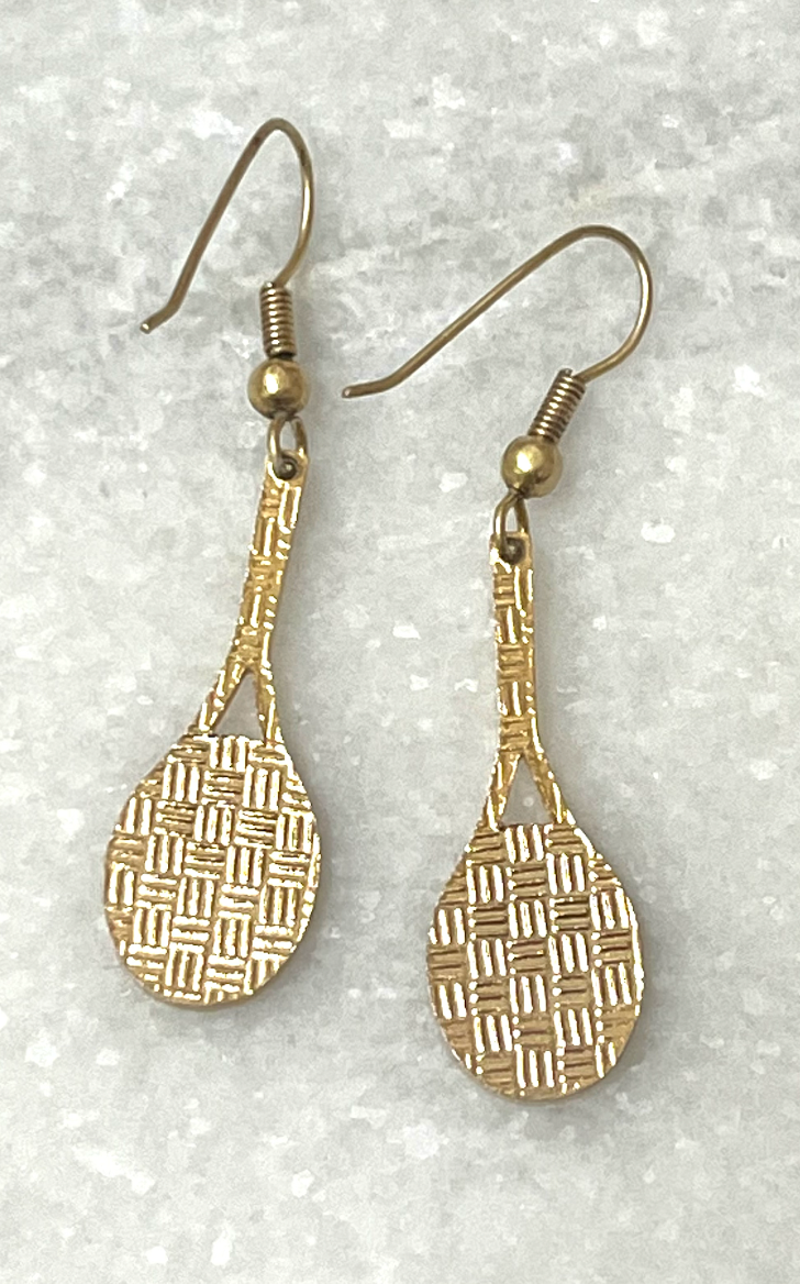 Tennis Racquet Dangle Earrings
