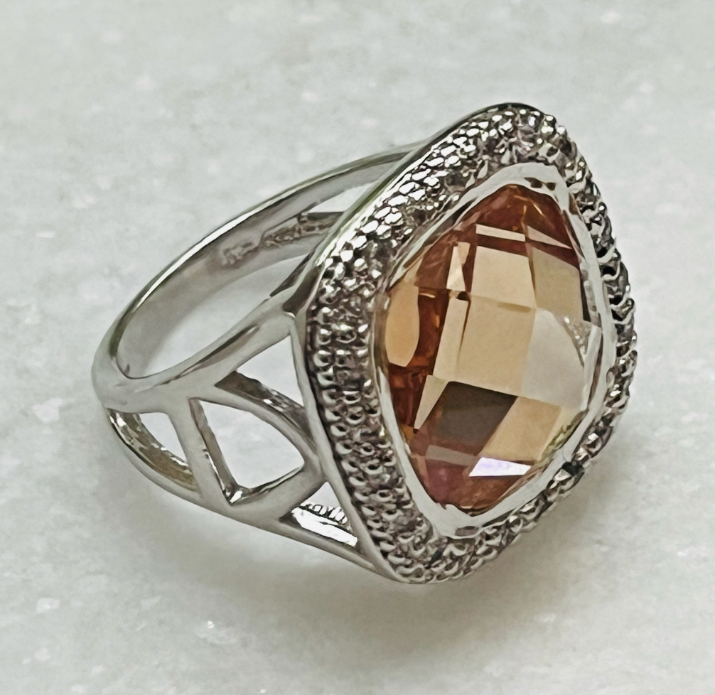Sterling Autumn Sky Cocktail Ring