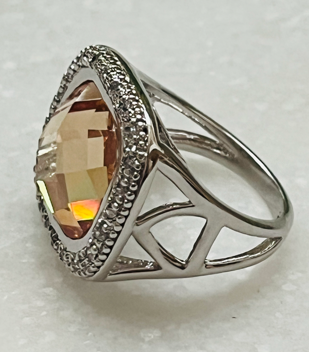Sterling Autumn Sky Cocktail Ring