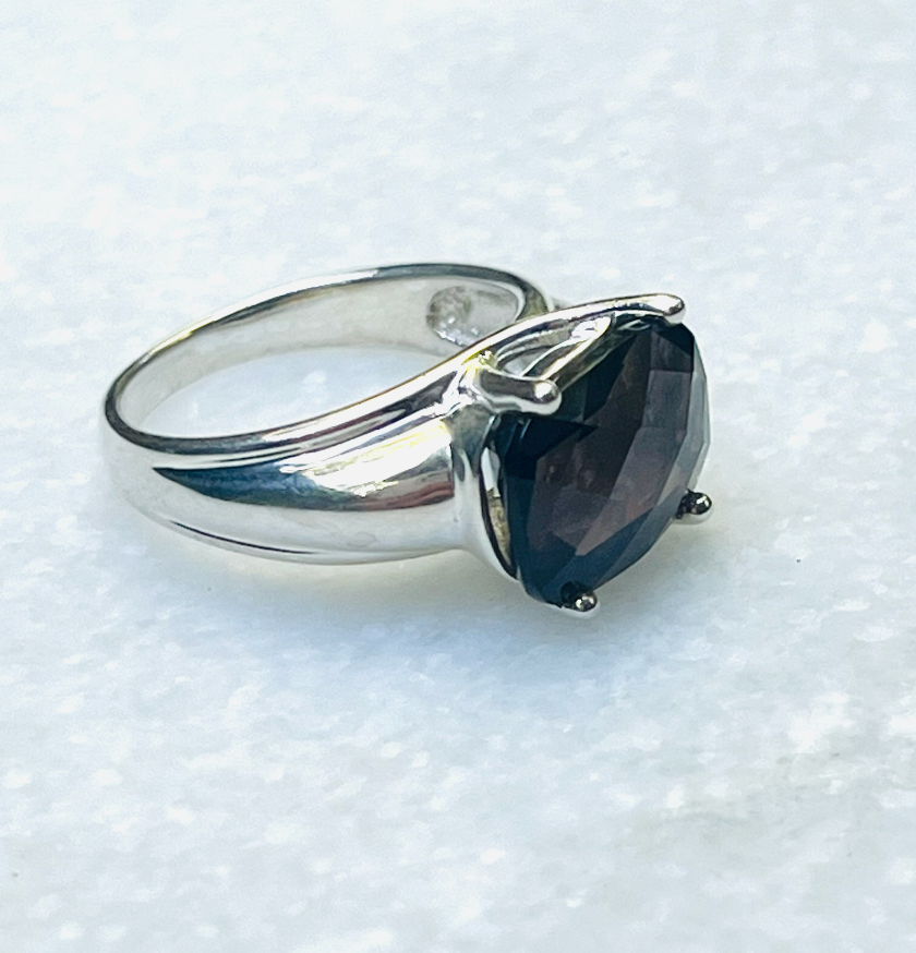Sterling Smoky Quartz Ring