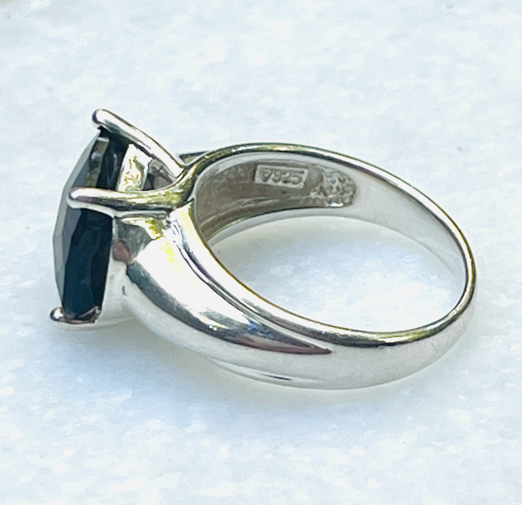 Sterling Smoky Quartz Ring