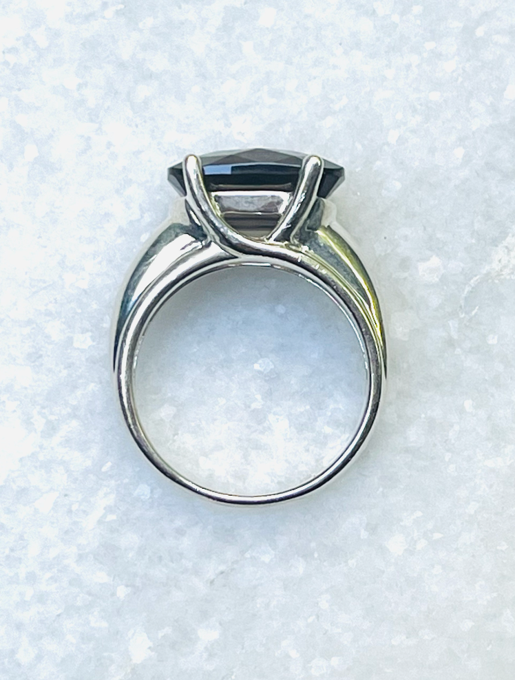 Sterling Smoky Quartz Ring