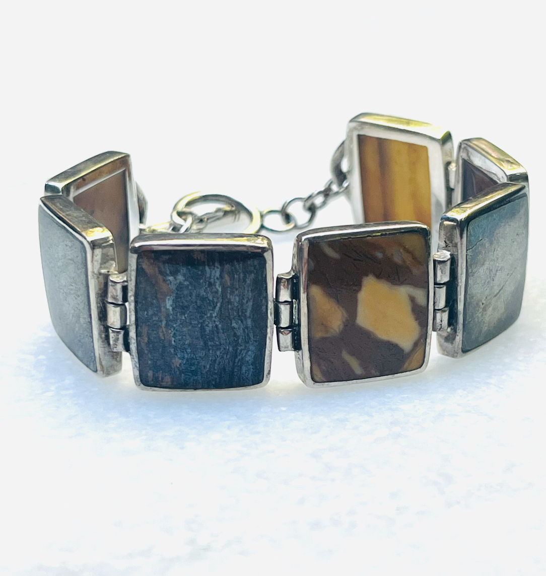 Silpada Sterling Natural Stone Toggle Bracelet