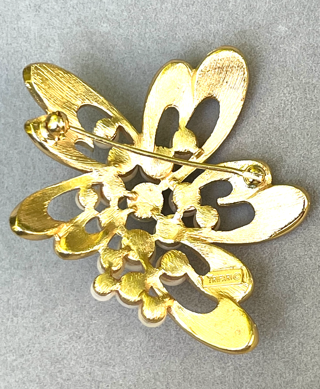 Trifari Mod Leaf Brooch
