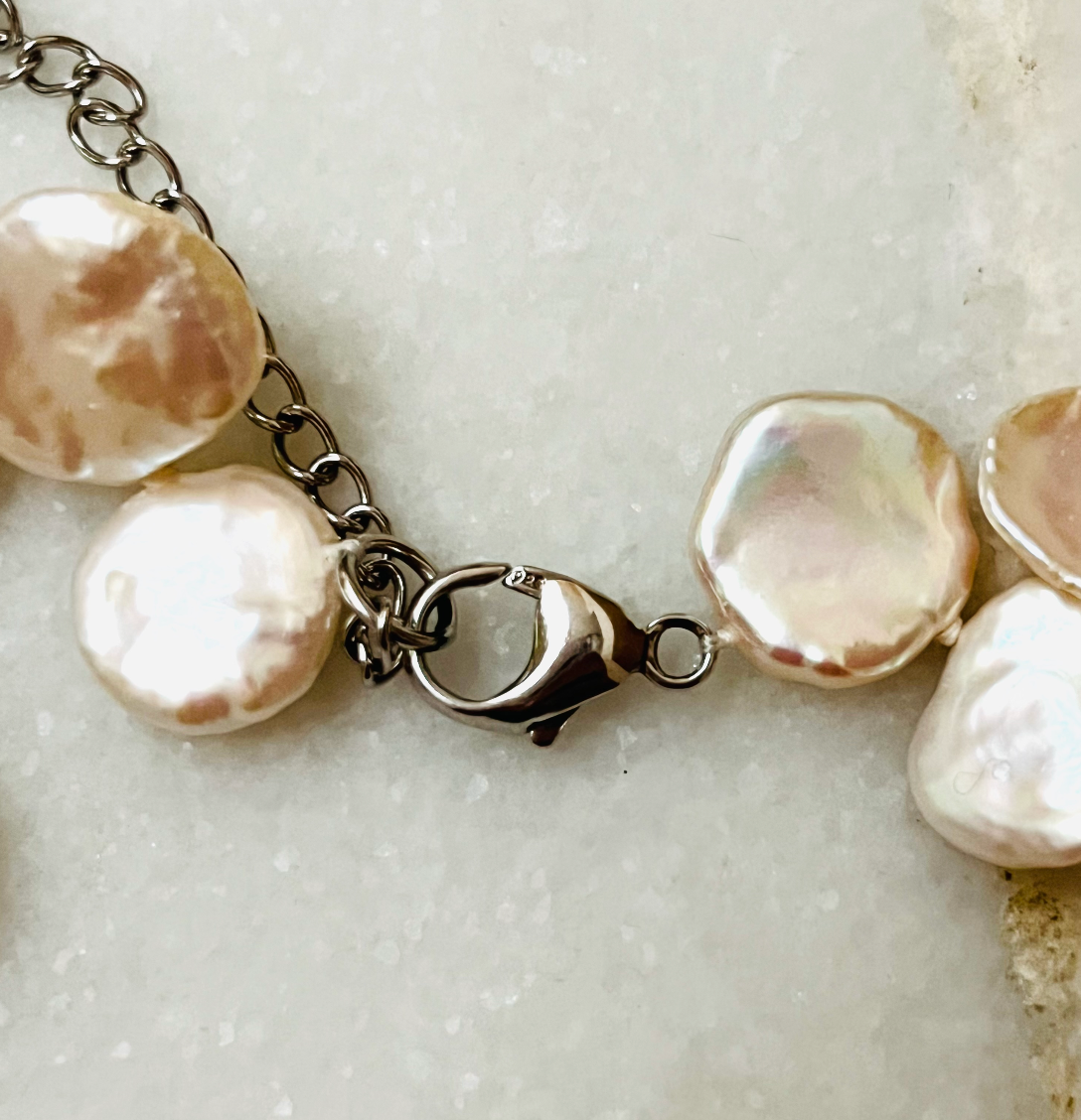 Lucas Lameth Coin Pearl Necklace