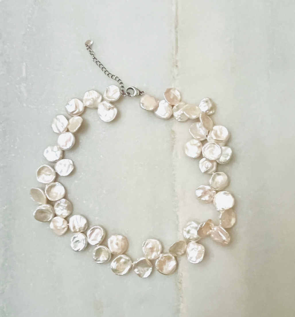 Lucas Lameth Coin Pearl Necklace
