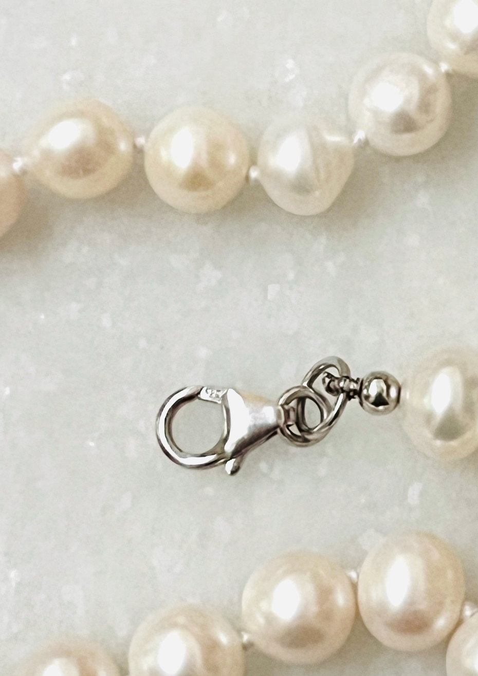Freshwater Pearl Necklace With Sterling Clasp