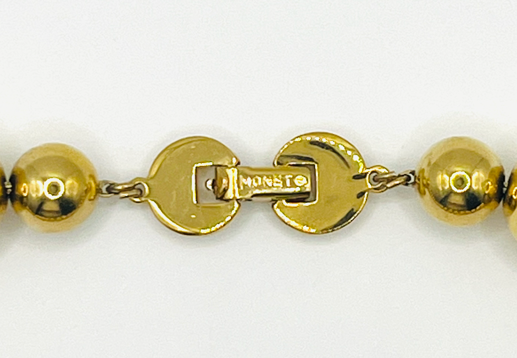 Monet Gold Bead Necklace