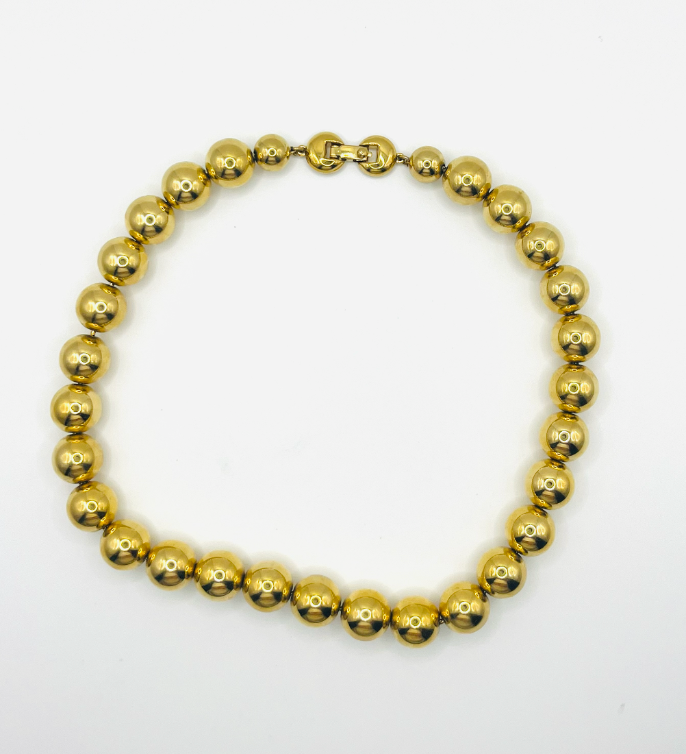 Monet Gold Bead Necklace