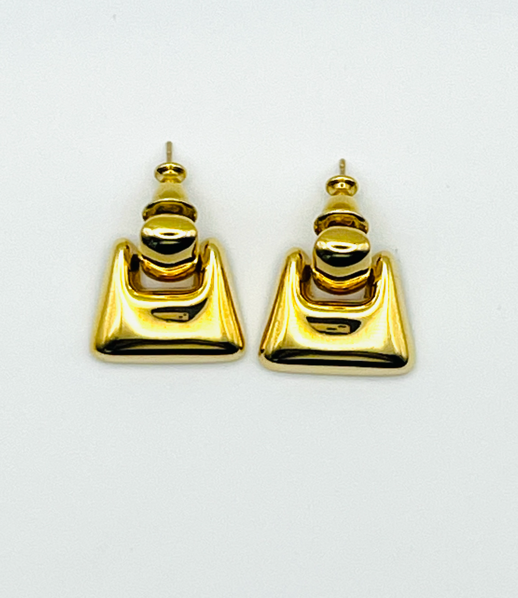 Monet Chunky Mod Pierced Earrings