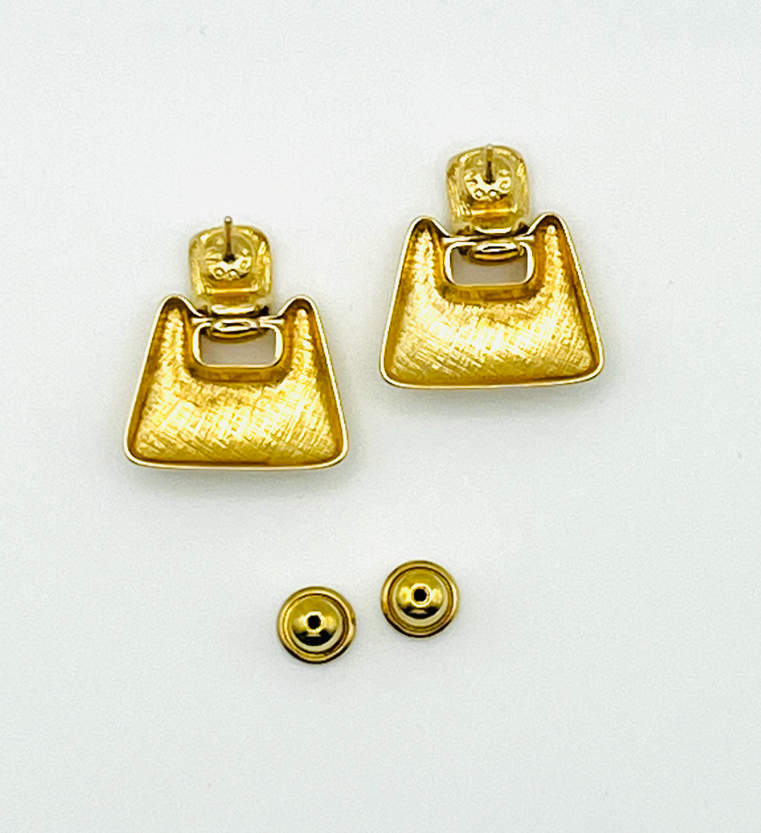 Monet Chunky Mod Pierced Earrings