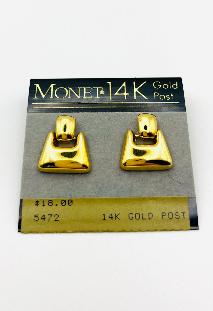 Monet Chunky Mod Pierced Earrings