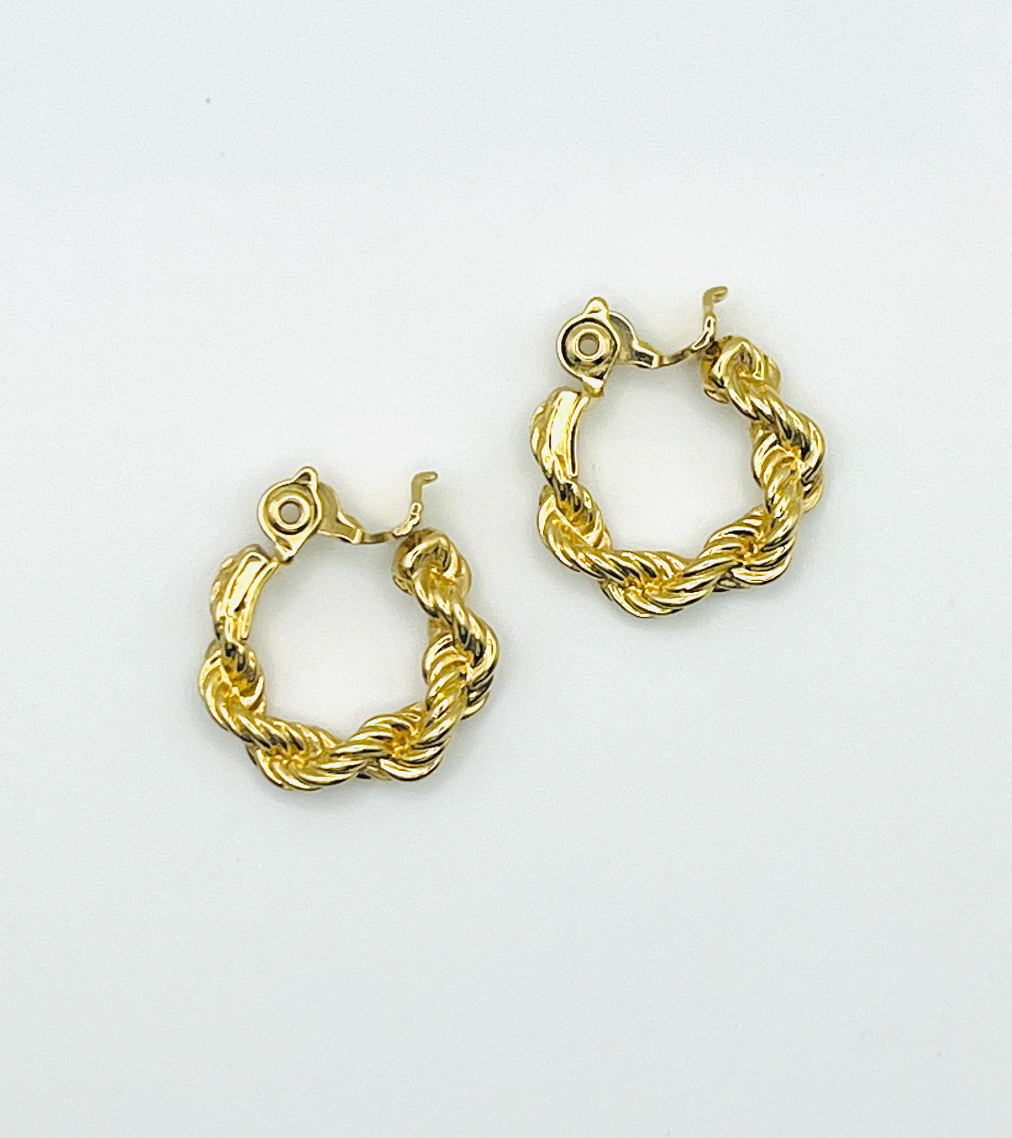 Monet Twisted Rope Clip Earrings