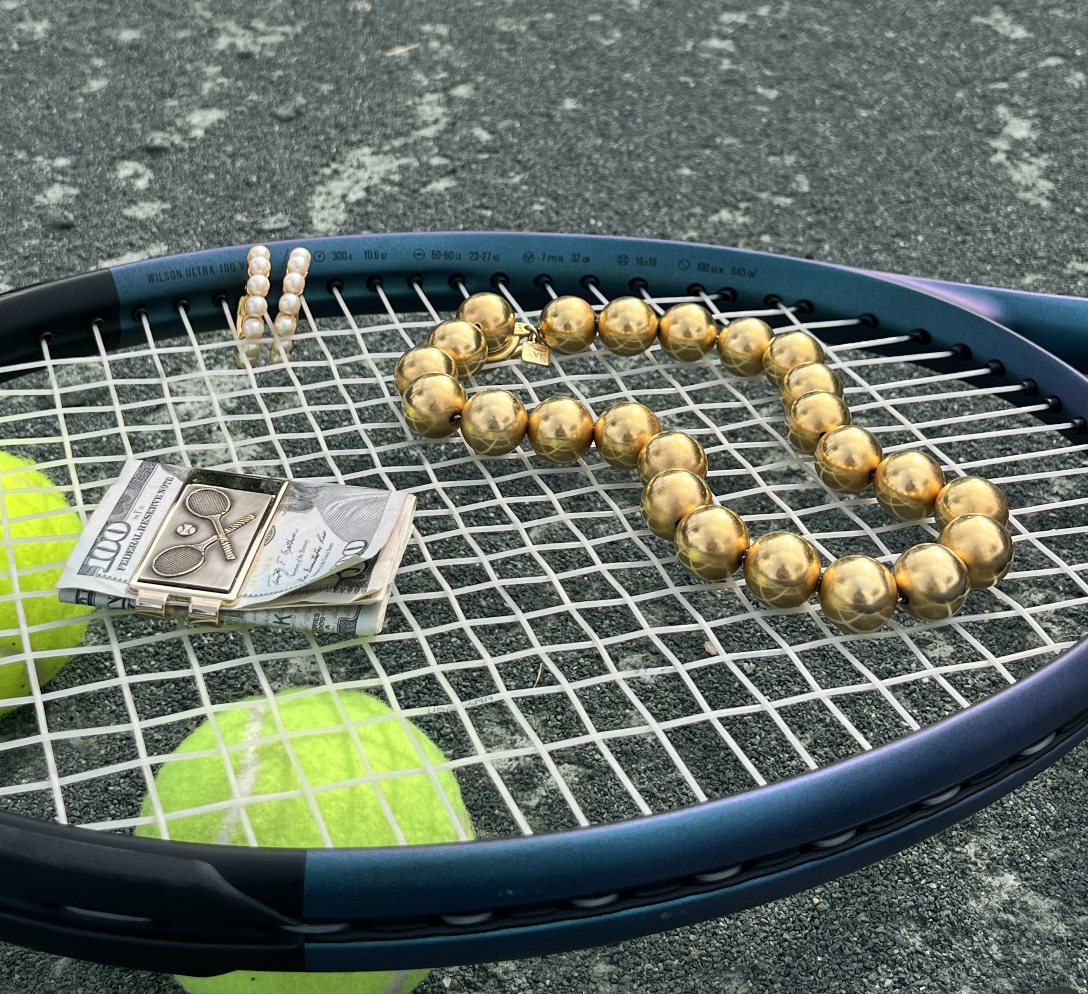 Anne Klein Matte Gold Ball Necklace