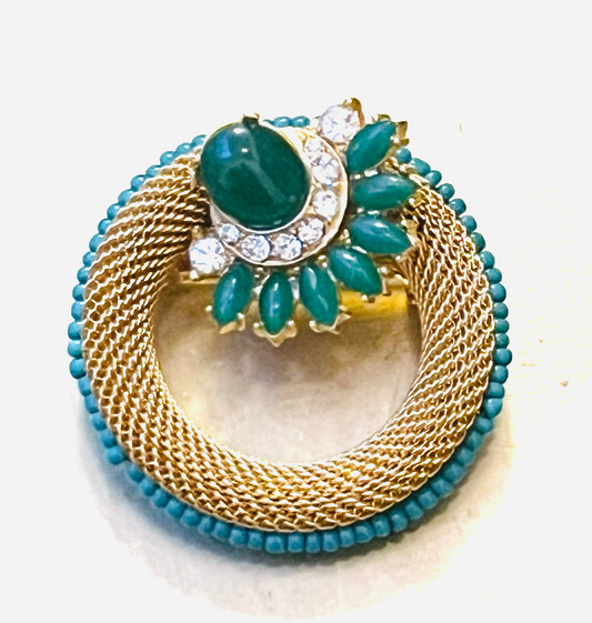 Florenza Mesh Wreath Brooch