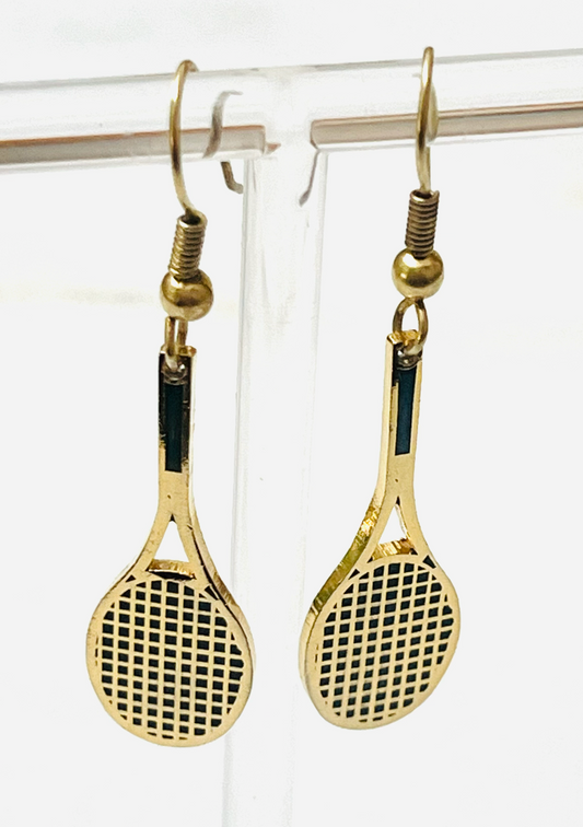 Tennis Racquet Dangle Earrings