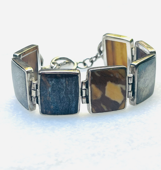 Silpada Sterling Natural Stone Toggle Bracelet