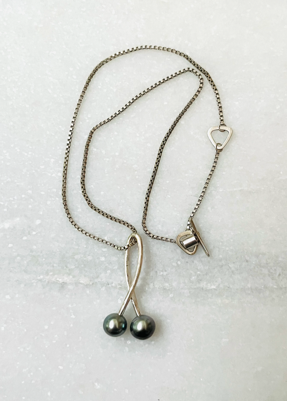 Tahitian Pearl Double Pendant Necklace