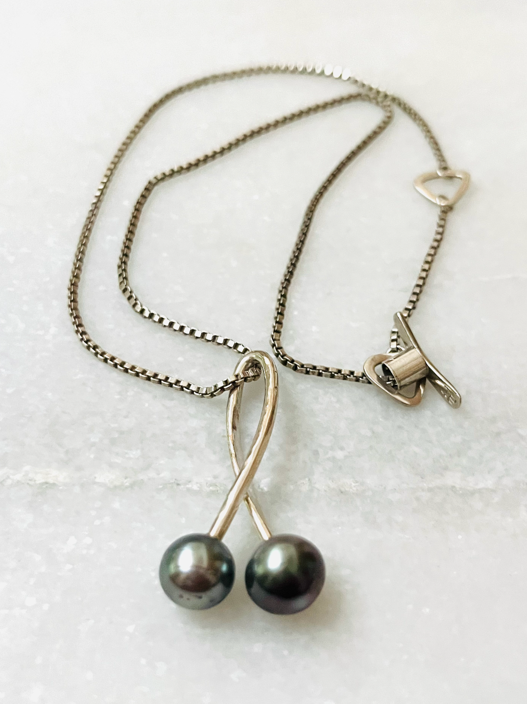 Tahitian Pearl Double Pendant Necklace