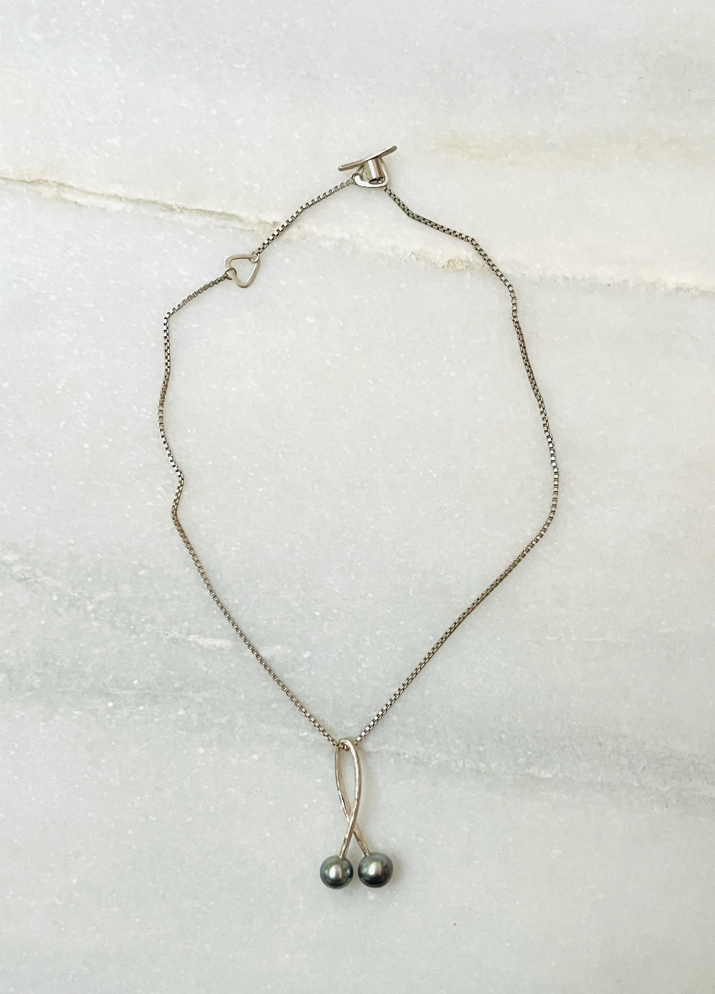 Tahitian Pearl Double Pendant Necklace