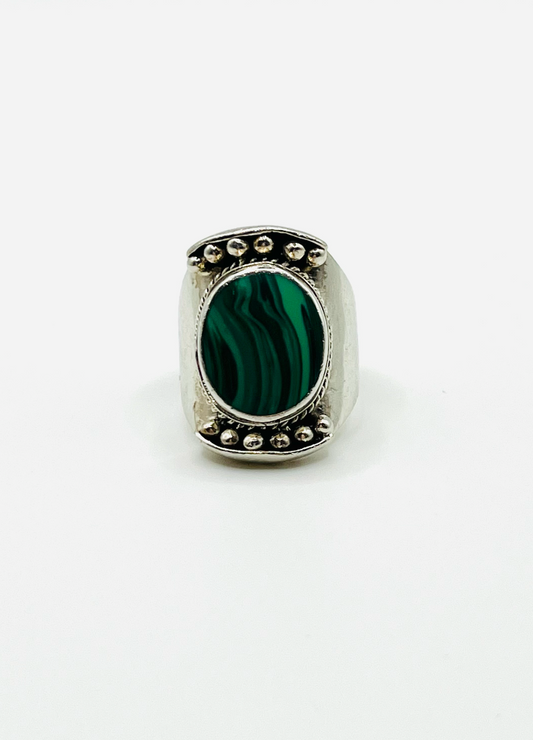 Sterling Malachite Ring