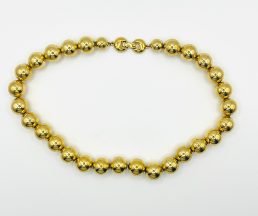 Monet Gold Bead Necklace