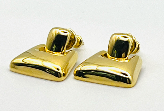 Monet Chunky Mod Pierced Earrings