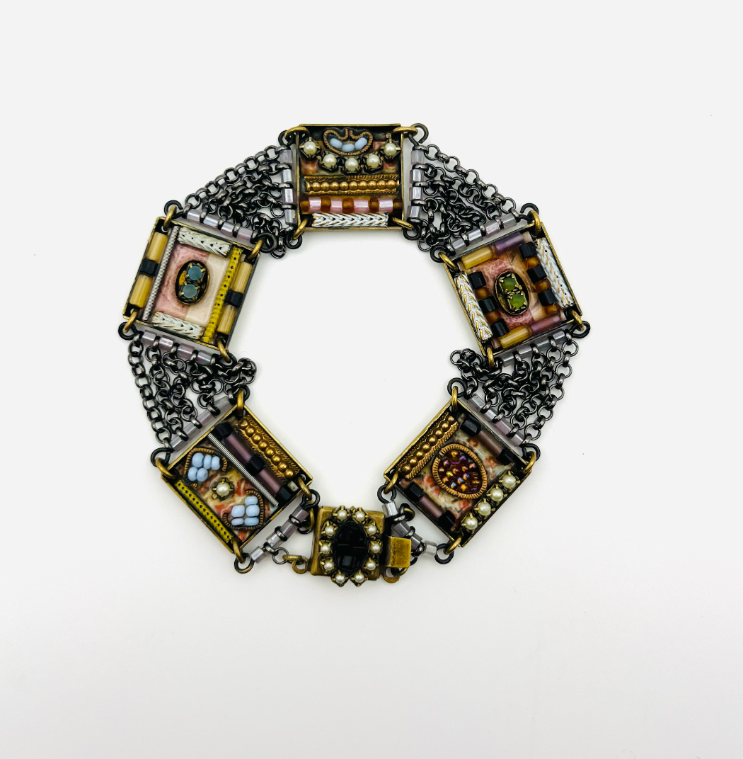 Ayala Bar Beaded Mosaic Panel Bracelet