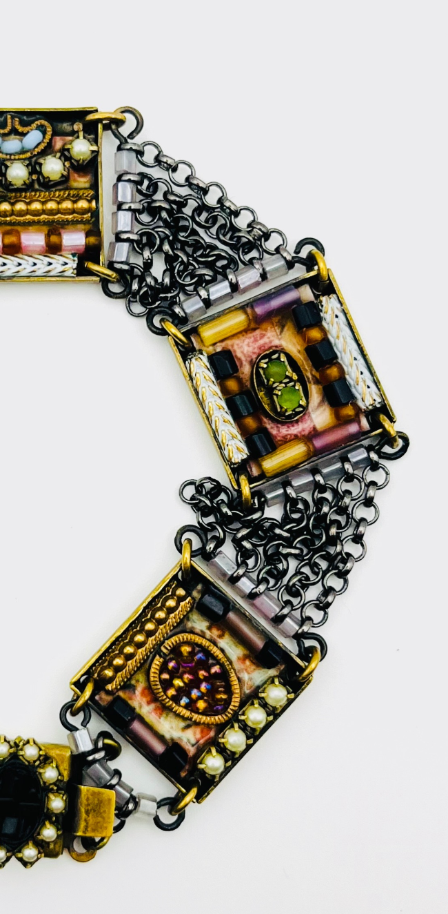 Ayala Bar Beaded Mosaic Panel Bracelet