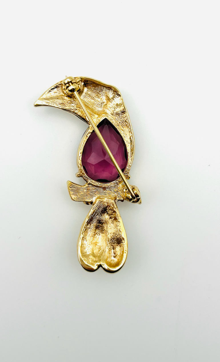 Swarovski Crystal Toucan Brooch