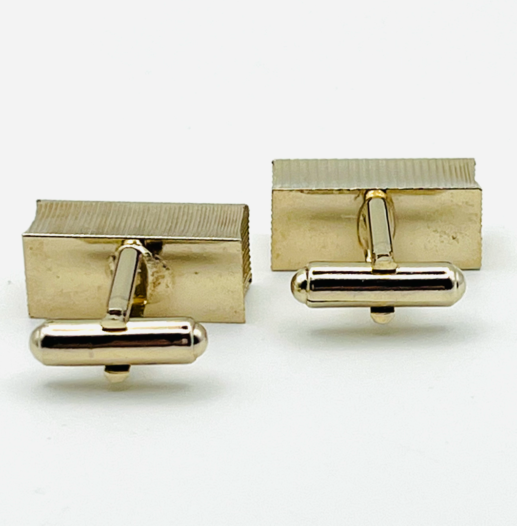 Ribbed Rivoli Cuff Links