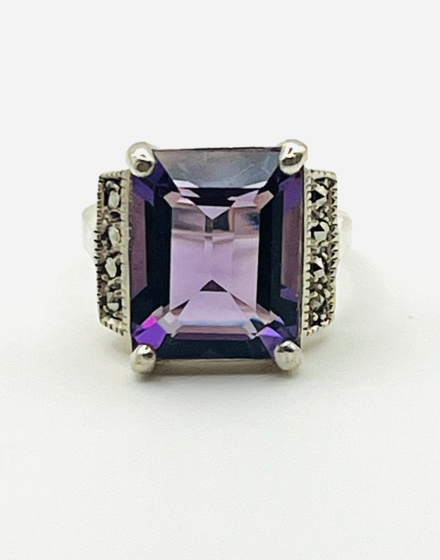 Sterling Amethyst Cocktail Ring