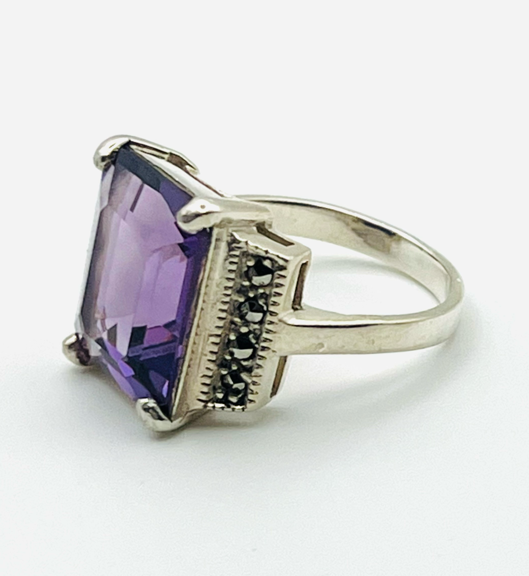 Sterling Amethyst Cocktail Ring