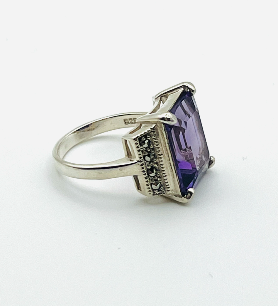 Sterling Amethyst Cocktail Ring