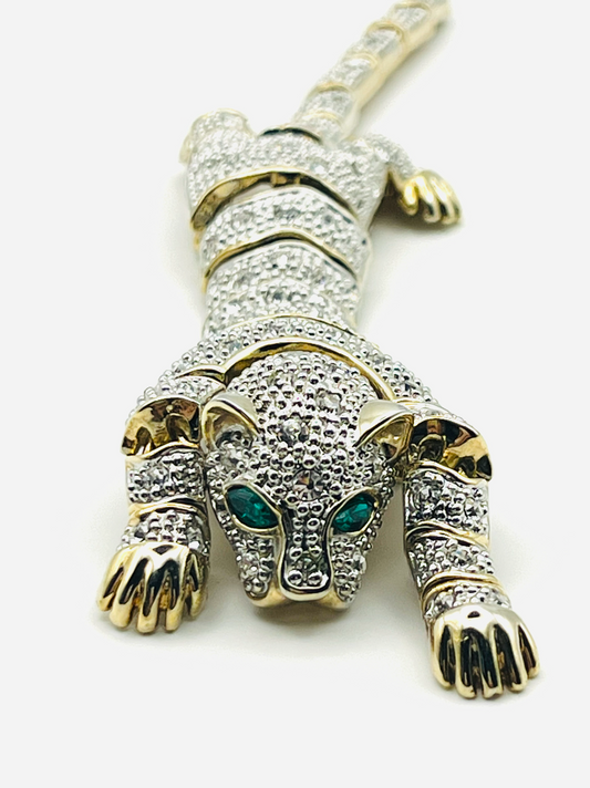 Articulated Panther Shoulder Brooch