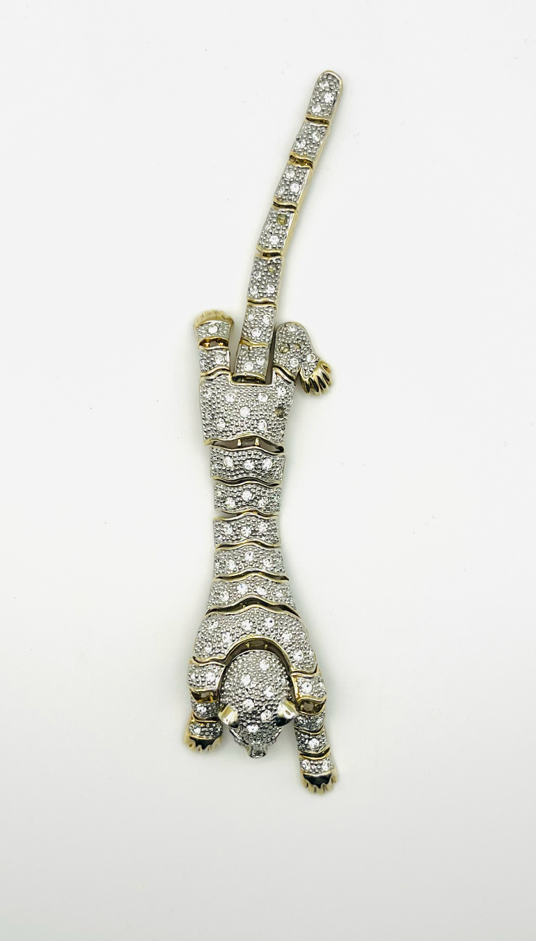 Articulated Panther Shoulder Brooch
