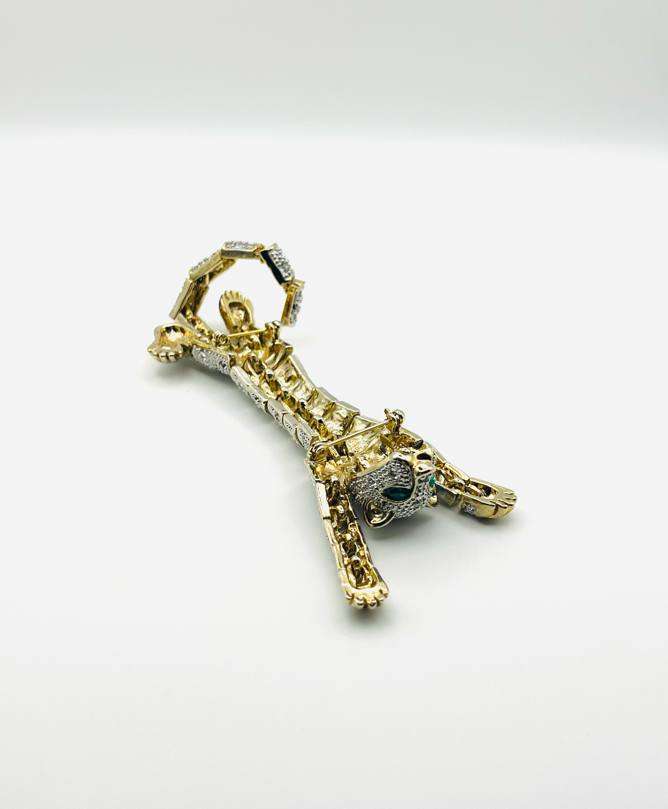 Articulated Panther Shoulder Brooch