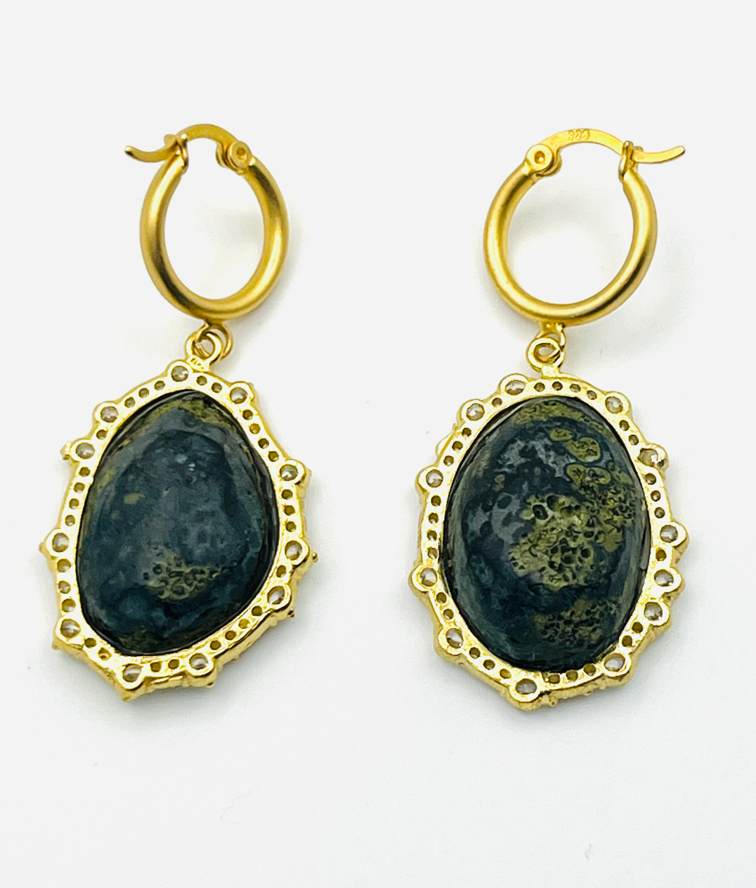 Black Geode Earrings