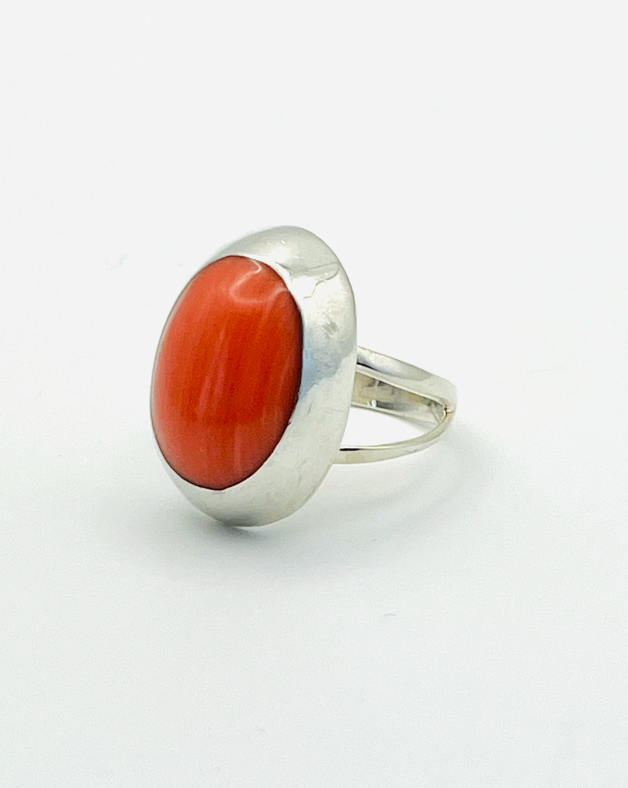 Sterling Coral Ring