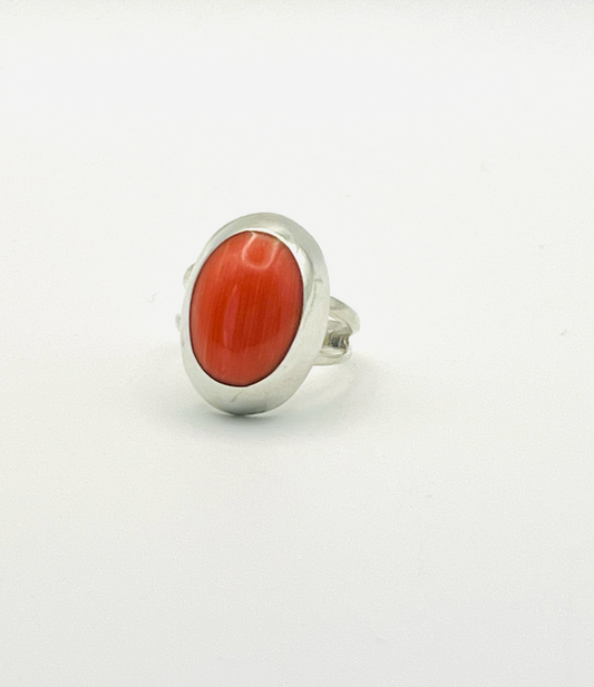 Sterling Coral Ring