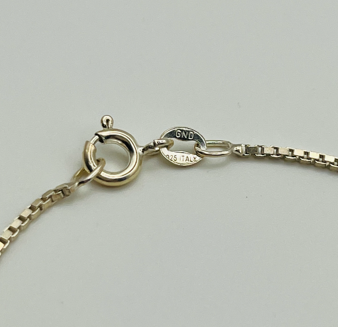 Taxco Coral Pendant on Sterling Italian Box Chain
