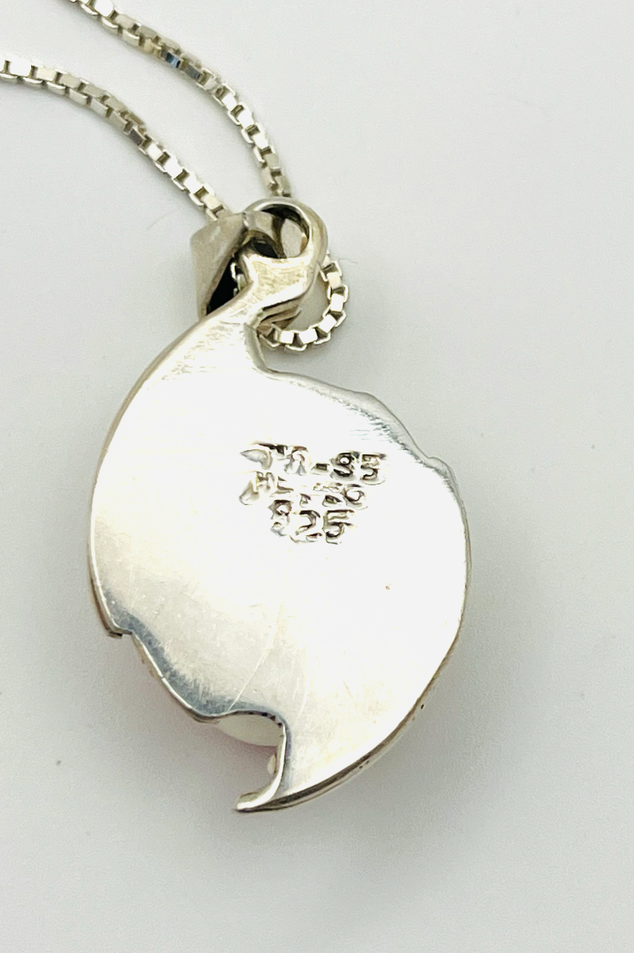 Taxco Coral Pendant on Sterling Italian Box Chain