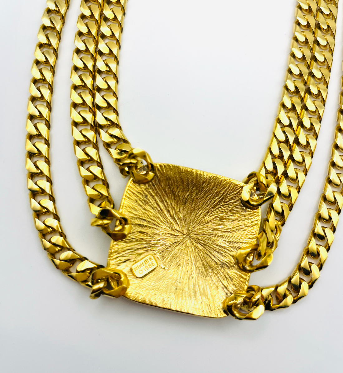 Mimi di N 1986 Triple Strand Leopard Necklace
