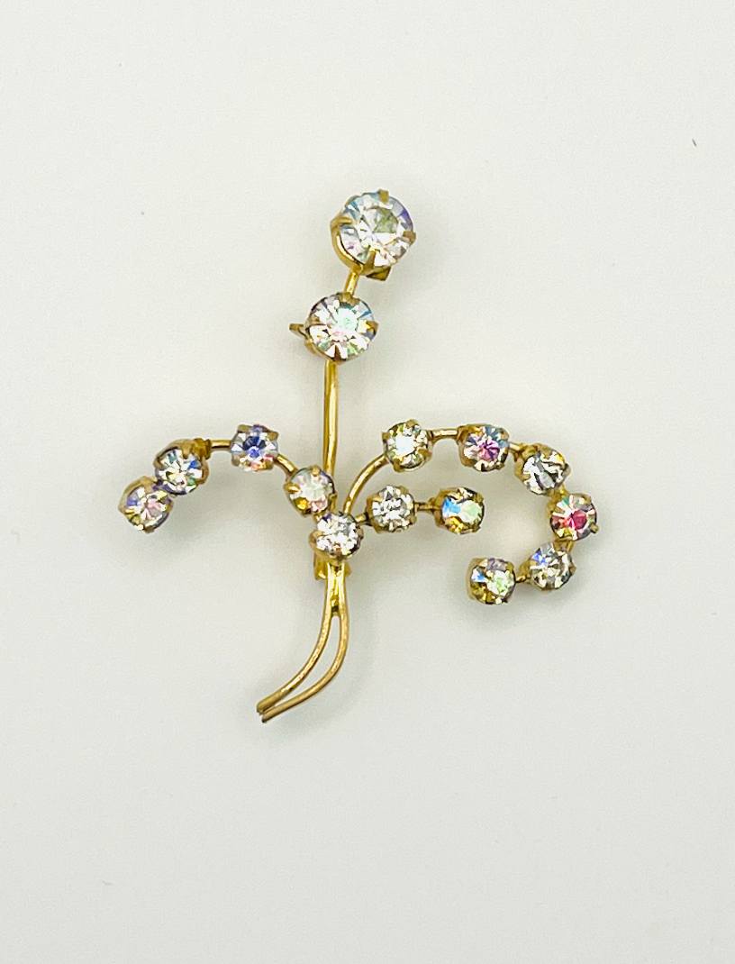 Austrian Swaying Crystal Brooch